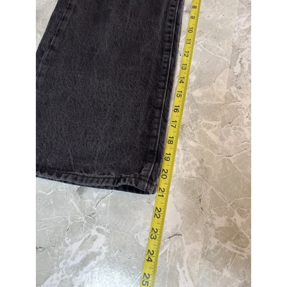 Old Navy Kids Girls Sz 10 Black Wide Leg‎ Jeans Rhinestone Embellished High Rise